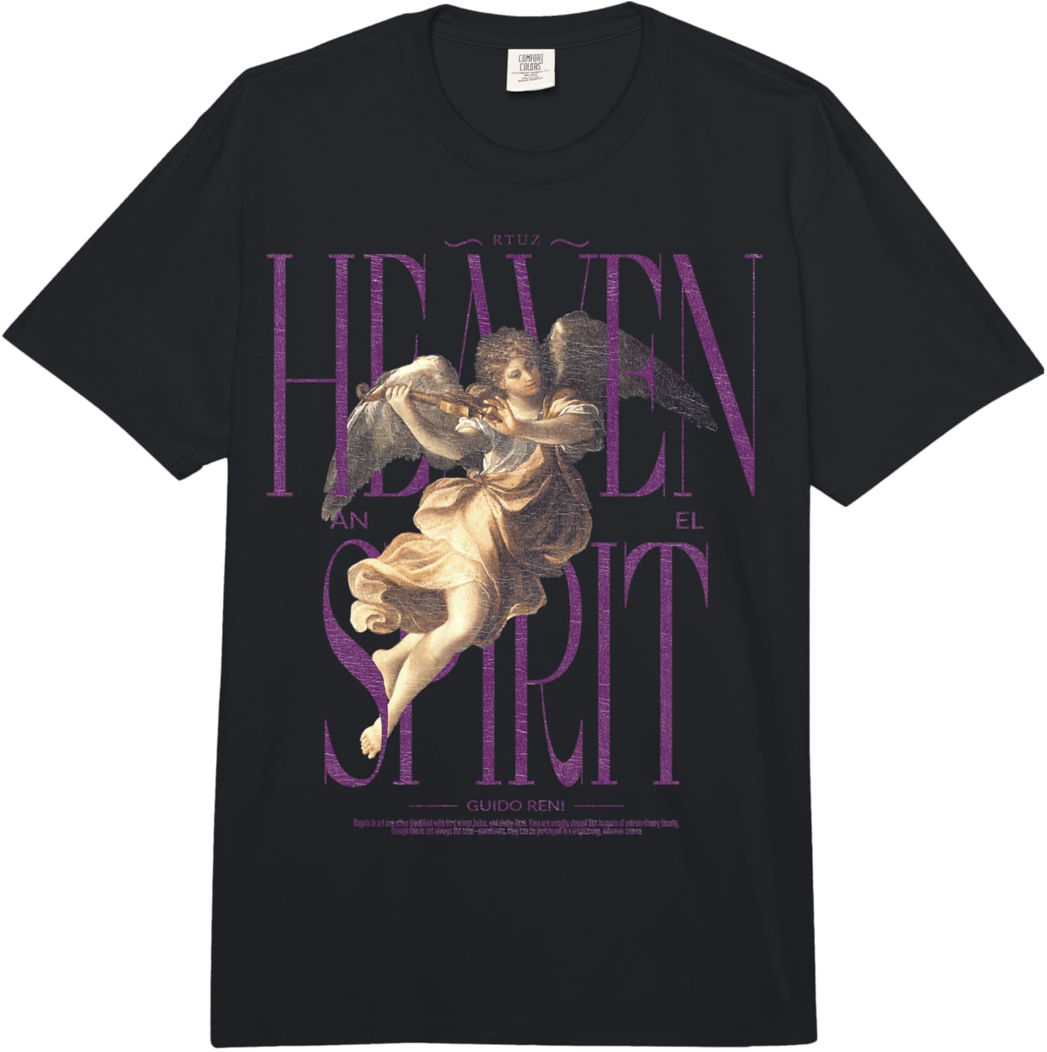 

Hip Hop Y2K Vintage Hipster Edgy Urban Streetwear Angel Comfort Colors Adult Heavyweight T-Shirt 5XL різнокольоровий