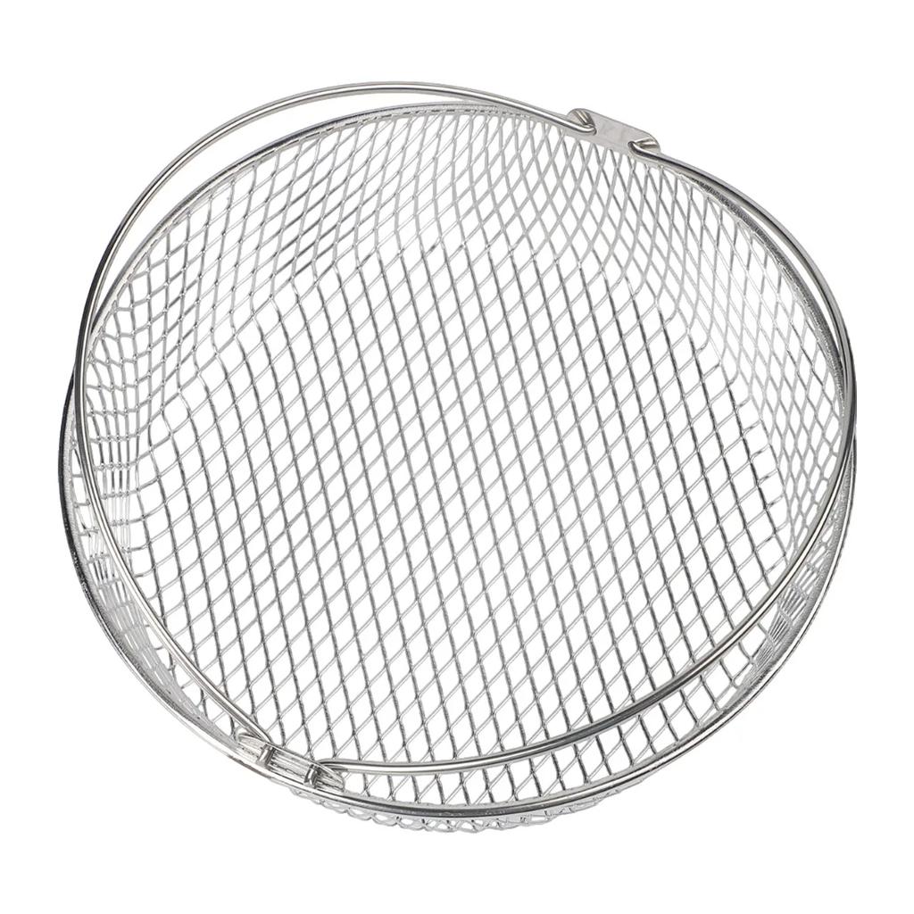 Food Preparation Oven Steamer Mesh Basket Comfortable Handle Air Fryer Accessory Accessory 304 Stainless Steel