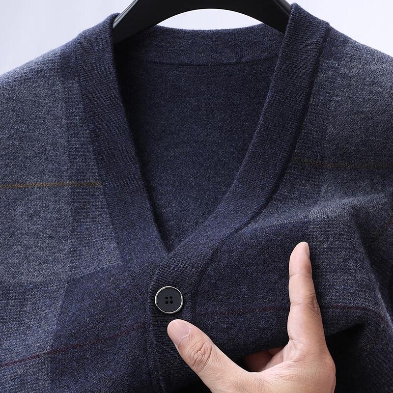 FORTEI Men's 100% Pure Wool V-Neck Buttoned Sweater Vest