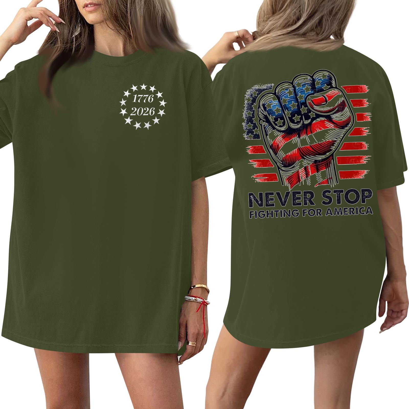 

Women s Casual Fashion Round Neck 0th Anniversary Print Short-Sleeve T-Shirt Top L