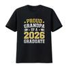 Proud Grandpa Of A 2026 Graduate T Shirt Class Graduation Senior Vintage Washed Slightly Breathable Soft Homme Stretched Unisex