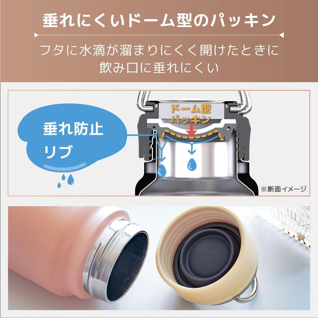 Atlas Water Cold Hot Water Vacuum Stainless Integrated Seamless Direct Easy to Outdoor Bottle, 530ml, & Insulation, Insulated, Steel, Gasket, Screw-On