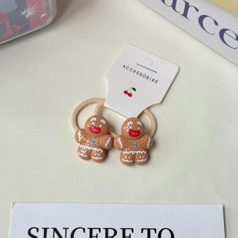 Elastice de Păr de Crăciun pentru Copii, Elasticuri de Păr cu Tematică de Sărbători pentru Fete, Culori Bomboane, Elasticitate Ridicată, Suporturi Moi pentru Coadă de Cal, Accesorii Festive pentru Păr