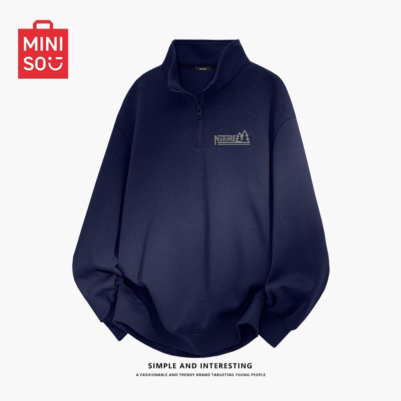 MINISO Men's Half-Zip Stand-Collar Sweatshirt
