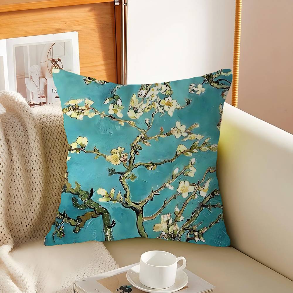 

Art Van Gogh Oil Pillow Case Throw Pillow Chair Seat Cushion Nap Pillows Office Chair Cushion Seat Soft Pad Pillow Sofa Cushion 16x16Inch