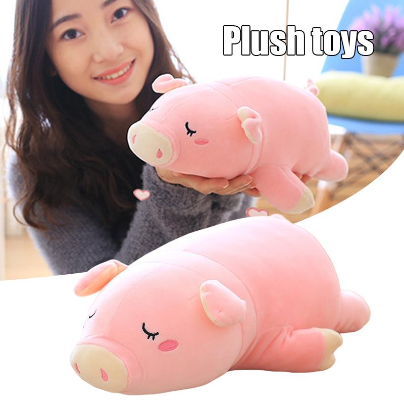 Pig Plush Pillow Funny Cute Animal Soft Stuffed Doll Hugging Pillow Christmas Birthday Gift For Kids