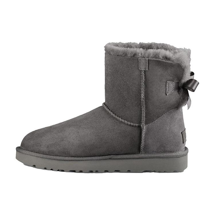 (WMNS) UGG Mini Bailey Bow II Boot Snow boots Grey Women s 1016501-GREY EU 40