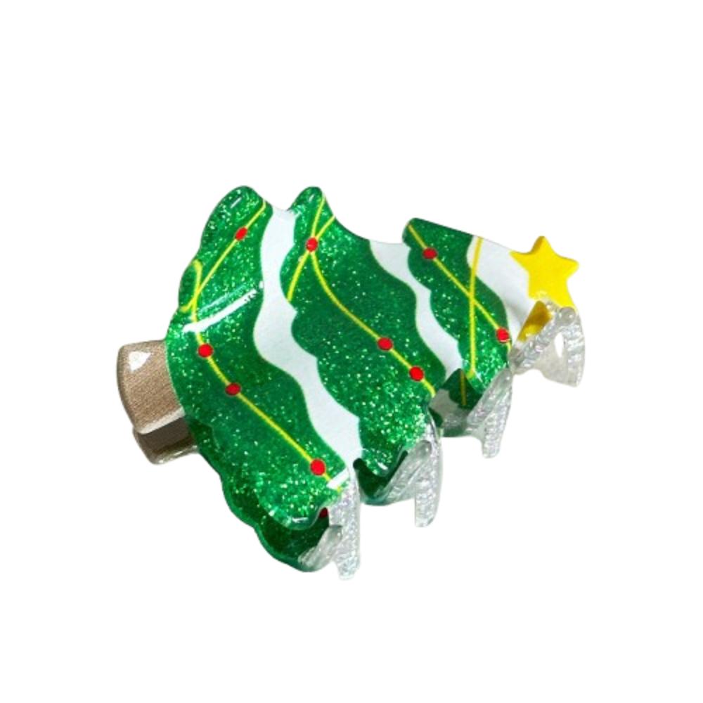 

Acrylic Santa Claus Shark Clip Snowhouse Cartoon Hair Grab Clip Christmas Tree Hair Claw Party Christmas Tree
