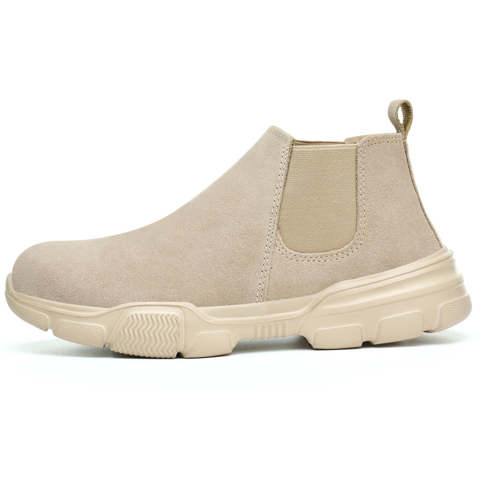 

для мужчин, ударопрочные и устойчивые к проколам рабочие ботинки со стальным подноском, легкие, удобные и дышащие всесезонные защитные ботинки Beige (4.0 Kevlar Euro standard steel head); 46