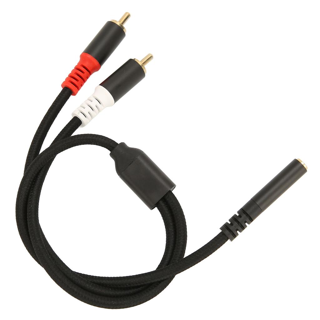 3.5mm to 2RCA Cable Female to Male Stereo Bidirectional Gold Plated Sound Y Splitter Cord for Phone MP3 Speaker 11.8in