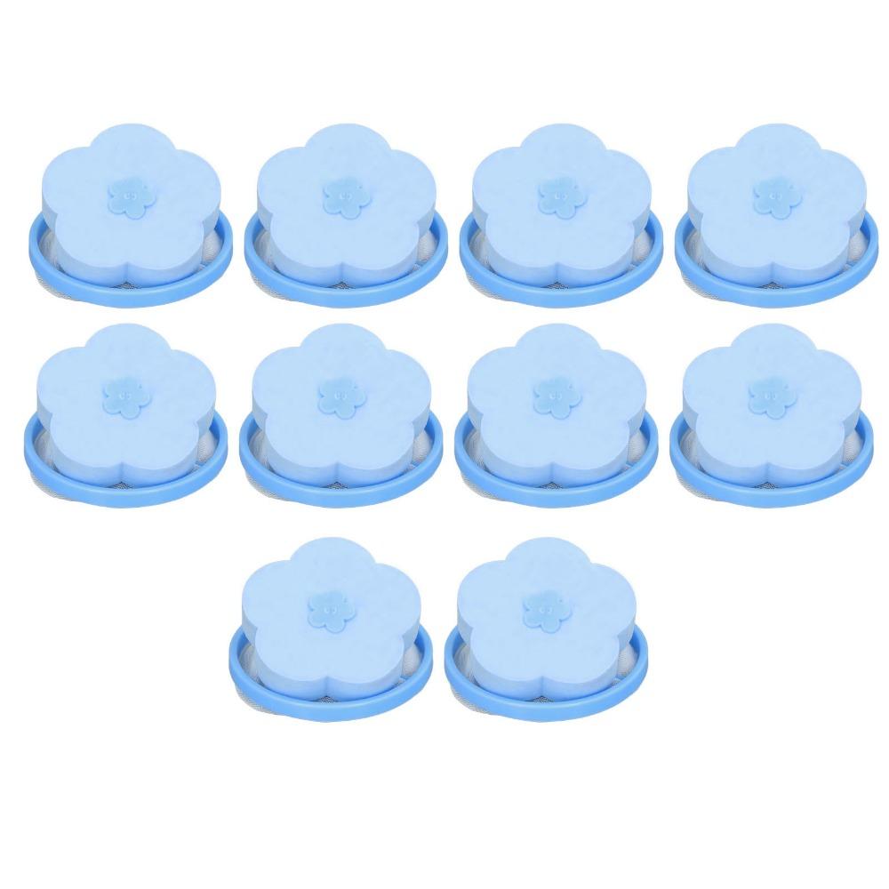 10Pcs High Efficiency Floating Filter Mesh Reusable Mesh Lint Catcher Universal Hair Remover Laundry Clean