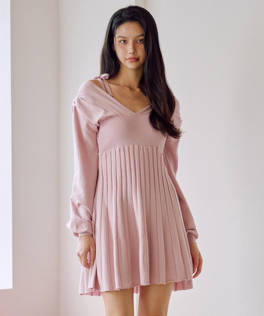 Zero Planet Bambi Flare Knit Dress [Pink]