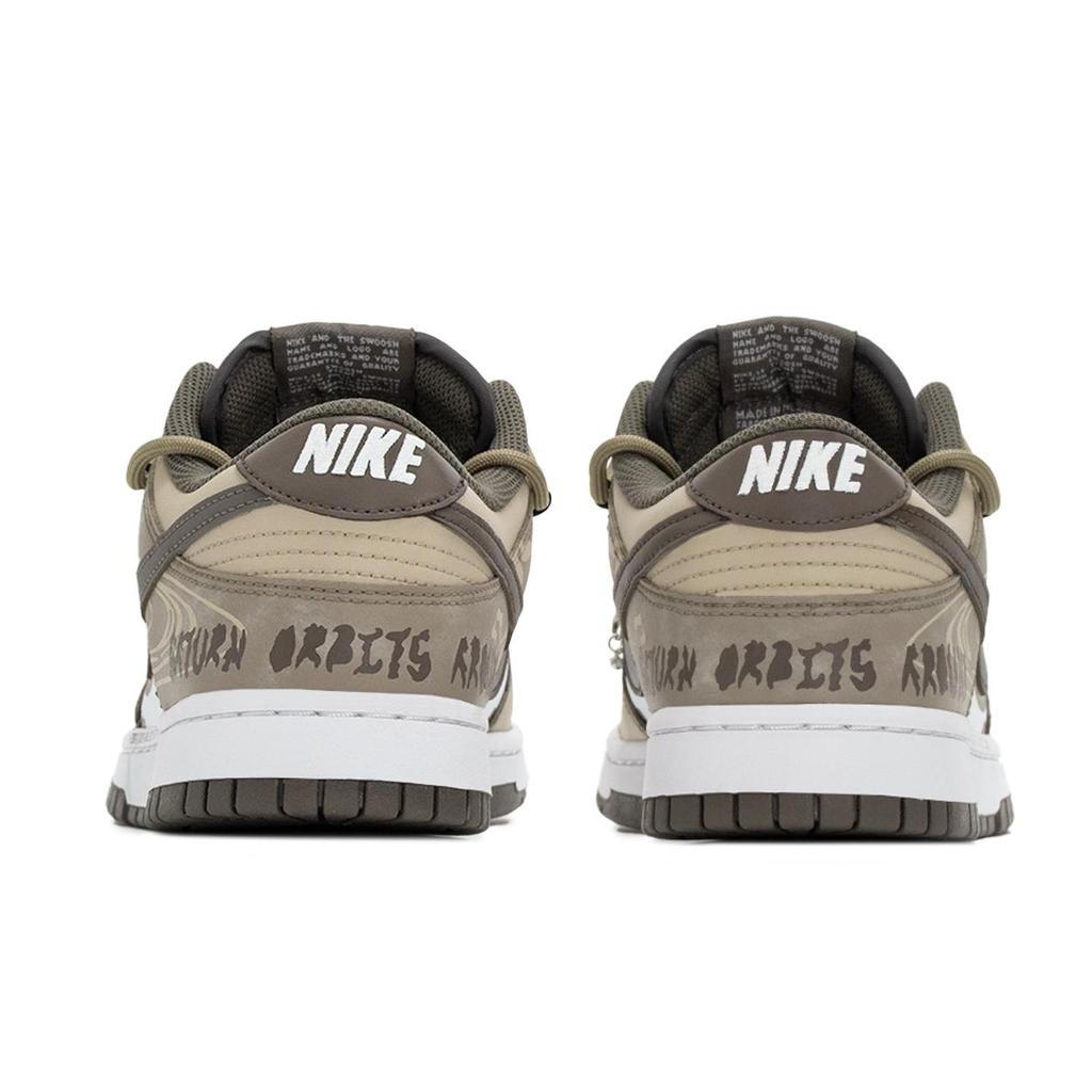 Nike Dunk Misterul Abrasiunii Sălbatice Rezistente la Abraziune Rezistente la Abraziune Pantofi de Skateboard cu Top Jos Bărbați Bej Maro HF5441-111(EchipaA-)
