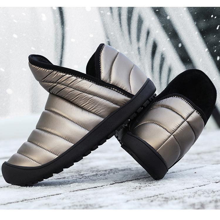Botas de nieve de terciopelo para mujer, zapatos informales de lona, cálidos, impermeables, de algodón, de caña alta, gruesos, antideslizantes, para invierno