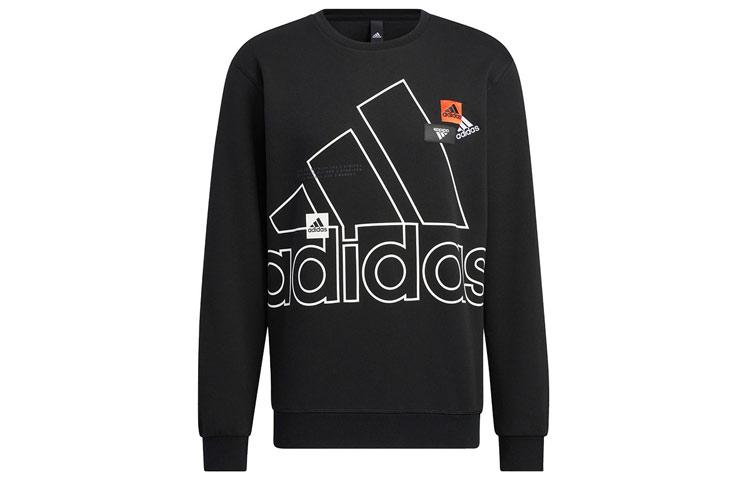 Мужские свитшоты Adidas Черные С круглым вырезом Умеренный Обычный HP1431 S