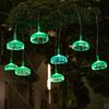 Solar Festoon LED Jellyfish Chandeliers Fiber Optic String Lights Restaurant Wedding Party Garden Tree Decorative