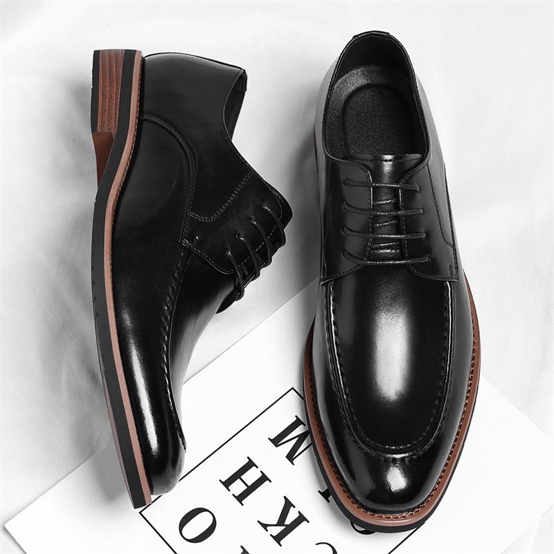 New Fashion Mens Solid-Color Oxford Shoes Business Formal Shoes Comfortable Casual Shoes Dress Party Derby Footwear Man Sneakers