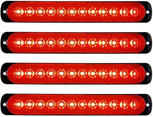 

Светодиодный аварийный предупреждающий свет, 4 шт. 12 светодиодов Безопасность Первая помощь Вспышка 12-24 В Янтарный стробоскоп Предупреждающий свет об опасности Водонепроницаемый (красный) красный