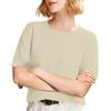 Women's Classic Short Sleeve Crew Neck Knit Sweater Soft Lightweight Pullover Top for Casual and Office Wear
