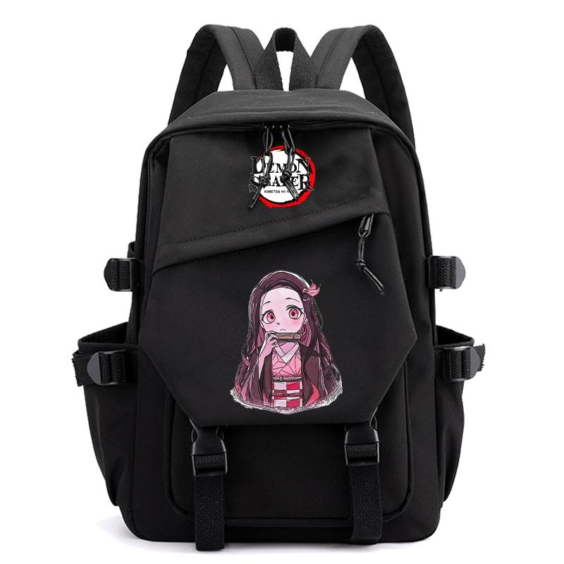Anime Demon Slayer Ryggsekk Back To Schoolbag for Boy Girl Bookbag for Kid Gaver Menn Dame Reisebag Stor kapasitet ryggsekk