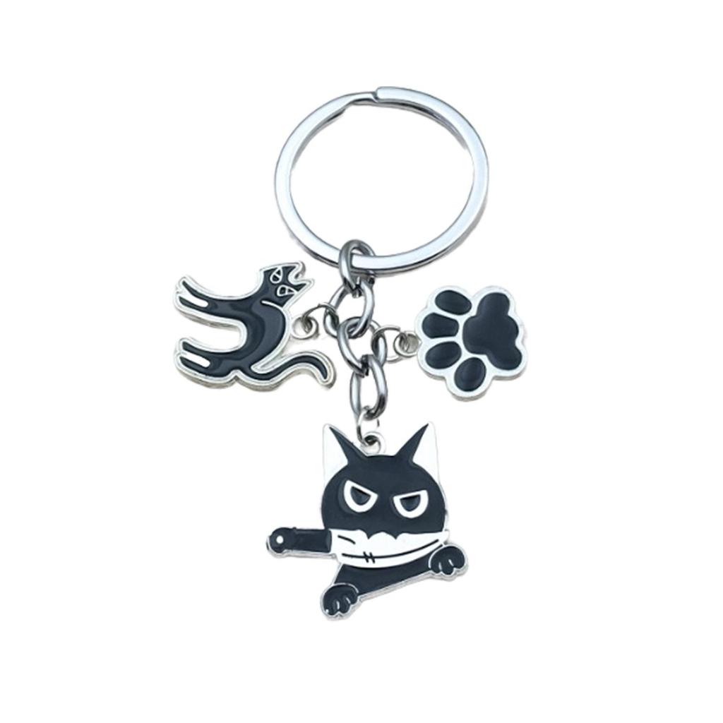 Cute Kitten Cartoon Keychain Pendant - Anime Backpack Decoration & Gift
