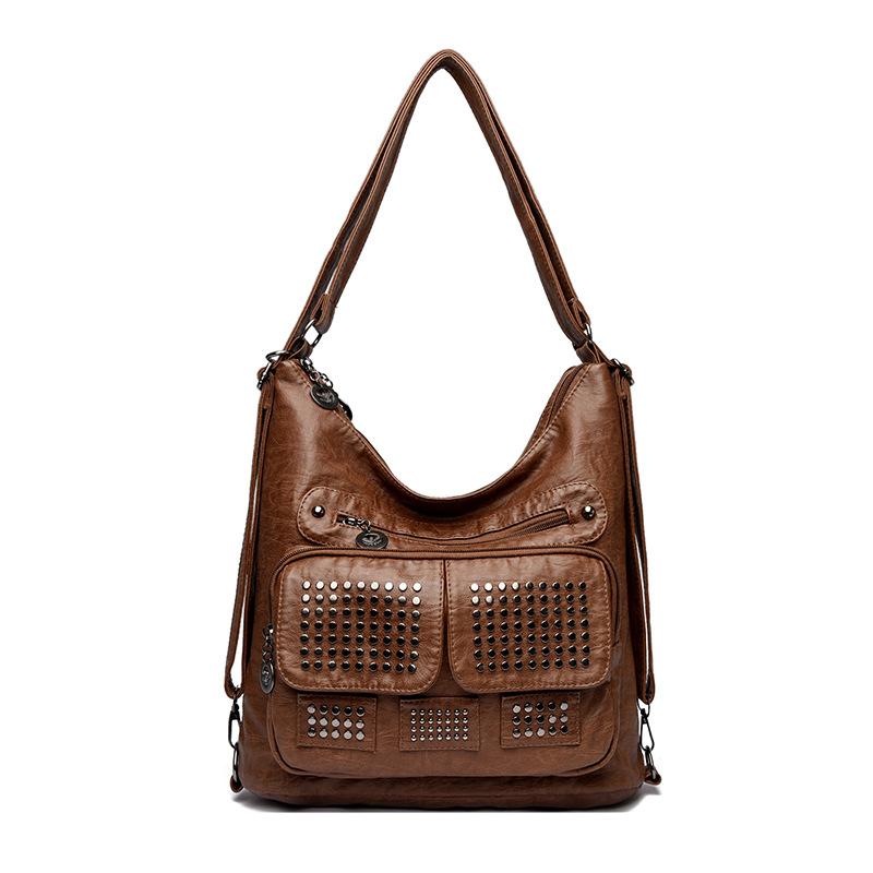 Women's Single-shoulder Bag, Double-shoulder Backpack, Women's Large-capacity Shopping Bag, Commuting Bag