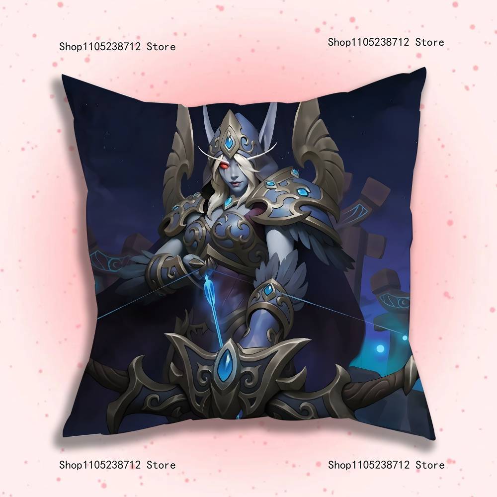 Worlds Of W-Warcrafts Game Pillow Case Plush Fabric Soft Pillowcase Double Sided Print Sofa Cushion Cover Throw