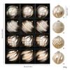 Set of 12 Shatterproof Christmas Tree Ornaments with Glitter Detailing Assorted Decorative Holiday Baubles for Home