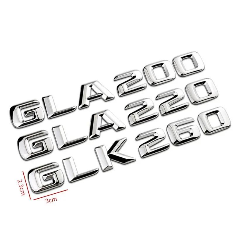 3D Black Letters Car Trunk GLA GLK 200 220 250 280 300 320 350 Logo Emblem Badge Sticker Auto Accessories