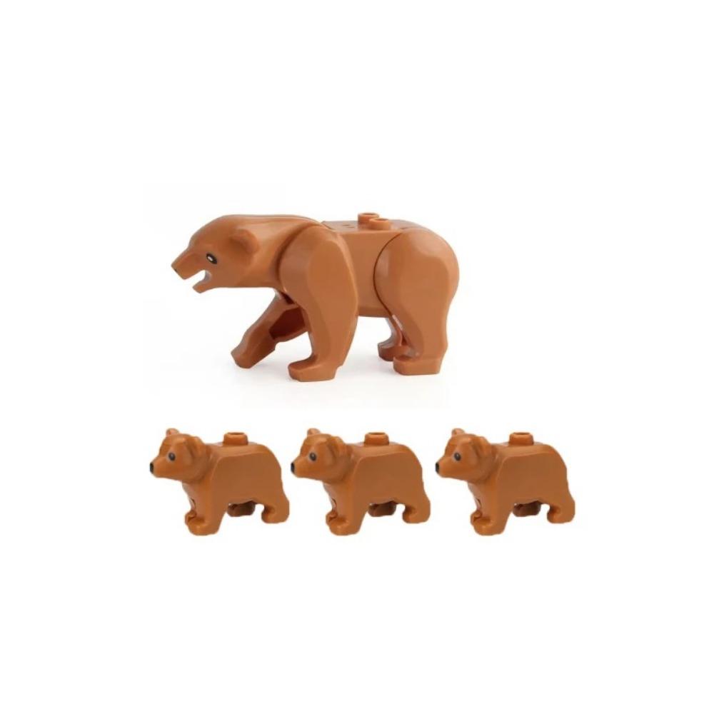 MOC Mittelalterliche Bausteine Figur Zubehör Zoo Afrikanischer Elefant Kamel Hirsch Wolf Krokodil Kriegspferd Mini Ziegel Spielzeug Geschenk R058