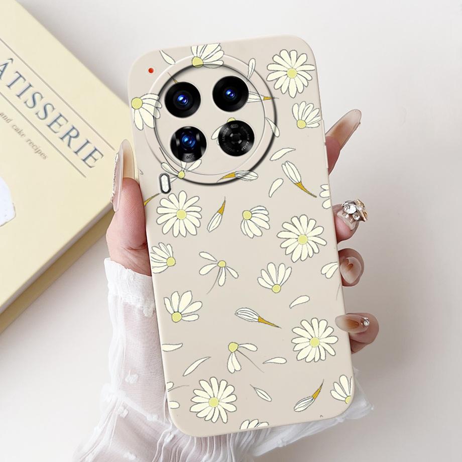 For Tecno Camon 30 Premier Case Cover Soft Silicone TPU Flower Girly Fashion Phone Case For Tecno Camon 30 5G /4G Bumper Fundas