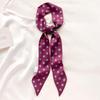 Women Narrow Long Scarf 190X4.5Cm Polka Dot Tie Bag Ribbon Headband Choker Streamer Lady Accessories