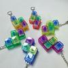 PC high-transparency Tetris decompression button mechanical luminous keyboard decompression button flash pinch toy