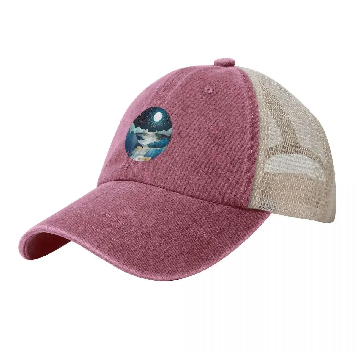 Moon Glow Cowboy Mesh Baseball Cap Sports Cap New Hat Hat Beach hiking hat For Unisex Womens