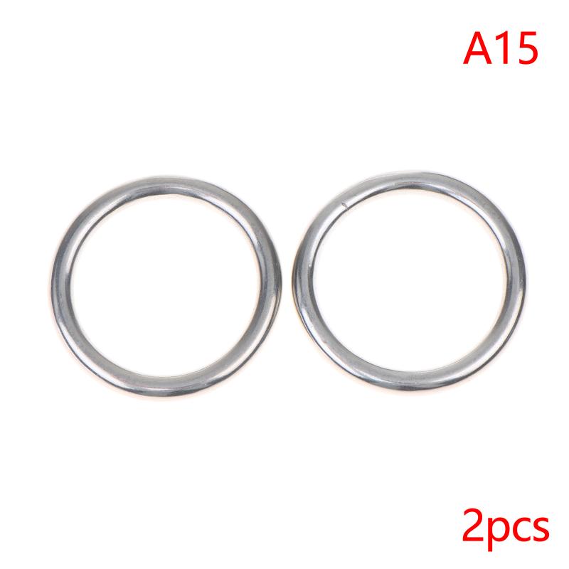 2Pcs 304 Stainless Steel Round O Ring M3 M4 M5 M6 Rust Smooth Solid Strong O Ring Fishing Yoga Hanging Welded Rings