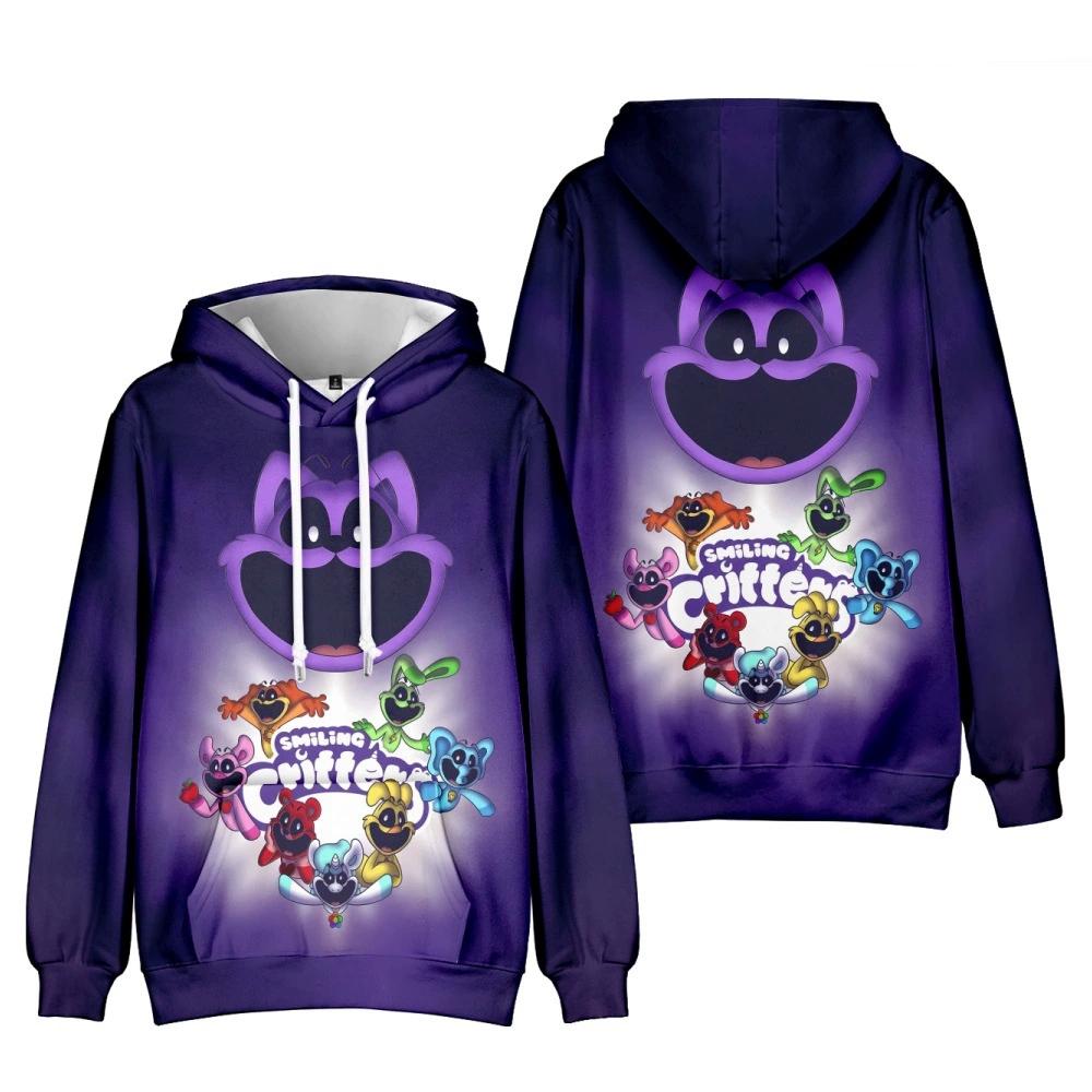 Unisex Smiling Critters Cosplay Hoodie Pullover Women Men Smiling Critters Anime Hooded Sweatshirt Costume S
