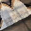 Crochet Women Lace Vest Crop Top Knitted Bra Boho Beachwear Bikini Holiday Tank