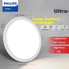 LED Recessed Ceiling Downlight 13W 3-Color Ultra-Thin Tunnel Light Hole Light Warm Yellow 3000K (Cutout 145-160mm)
