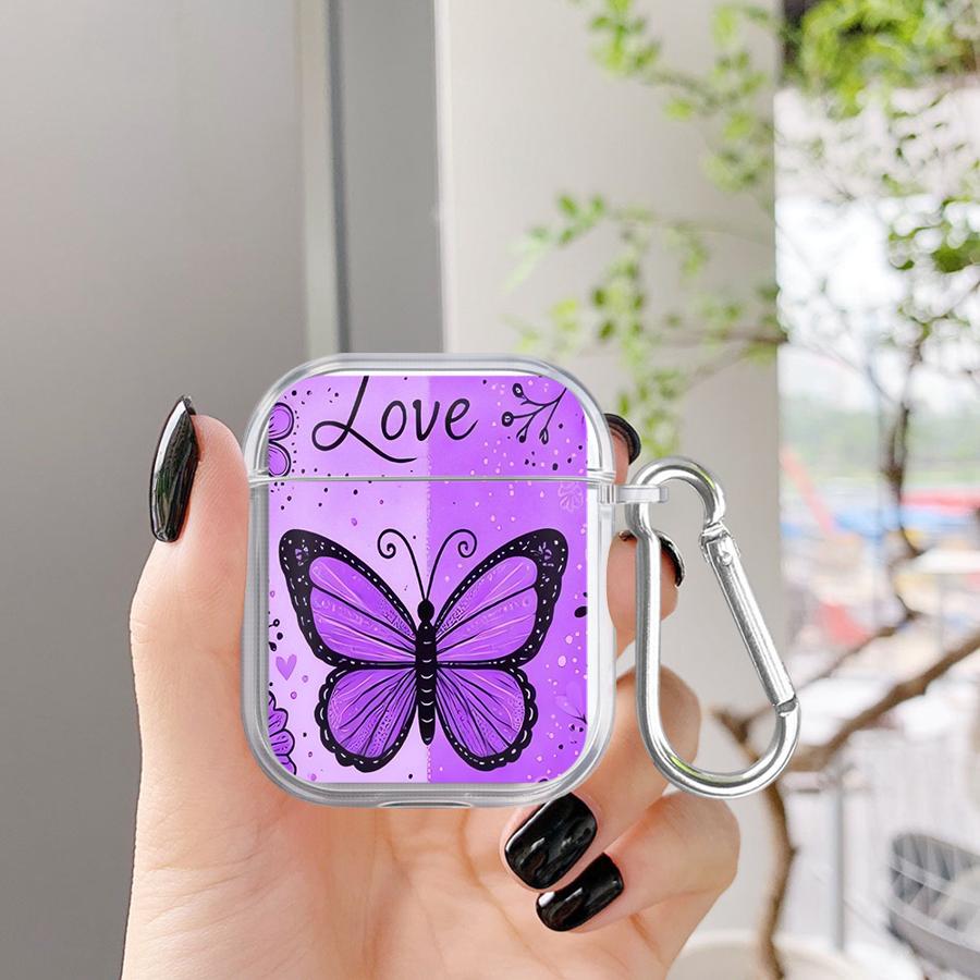 Color Butterfly Case For Airpods 1 3 2 Pro3 Pro2 Pro 4 Clear Earphone Cases Cover