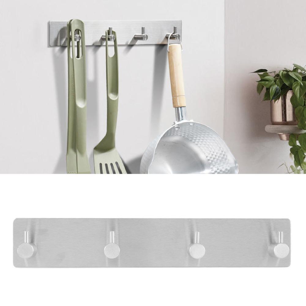 Self Adhesive Adhesive Wall Hook 304 Stainless Steel Towel Hanging Hook Coat Hanger Home Dorm
