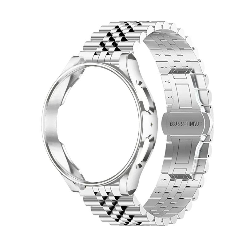 Steel Strap+ Soft TPU Case for Samsung Galaxy Watch 4 5 Pro 6 44mm 40mm 45mm Stainless Steel Bracelet 45mm 41mm 4 6 Classic