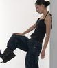 ZIZEMUSEUM Strap Detail Halter Neck Blouse (Black)