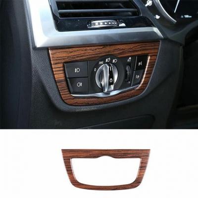 For BMW X3 G01 X4 2018- Pine Wood Grain Function Control Button Frame Trim
