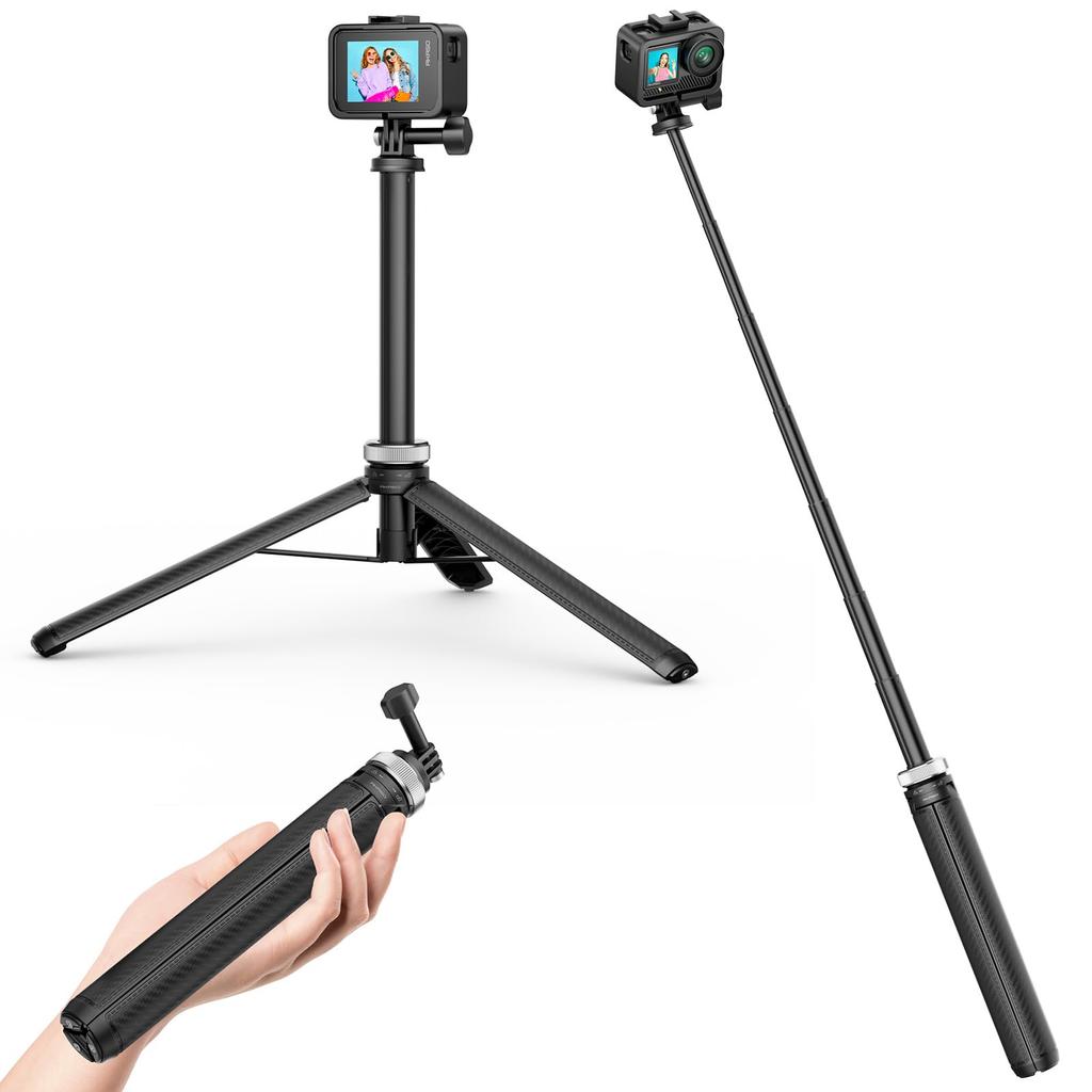 AKASO Mini Tripod 160cm Selfie Stick Camera Tripod Action Camera Lightweight Tabletop Tripod Vlog Accessory AKASO/Compatible with GoPro Hero10/GoPro 9