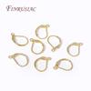 Trendy French Earring Lever-Back Ear Wire With Closed Ring 18K Gold Plated Earring Hooks Findings DIY Jewelry Making Accessories