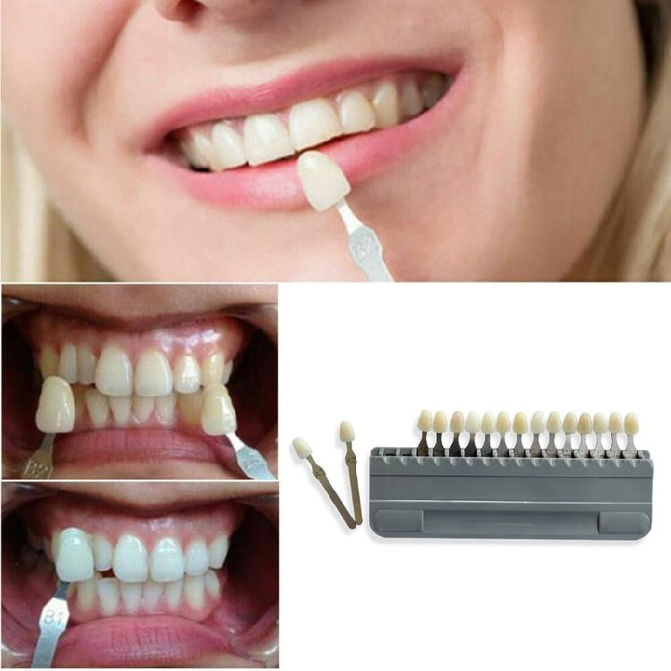 Teeth Shade Guide Classical Dentistry Equipment Teeth Whiten Porcelain 16/29 Colors Tooth Model Colorimetric Plate