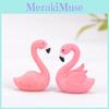Decorative Pvc Flamingo Ornament Keychain Cake Topper Small Landscape Figurine