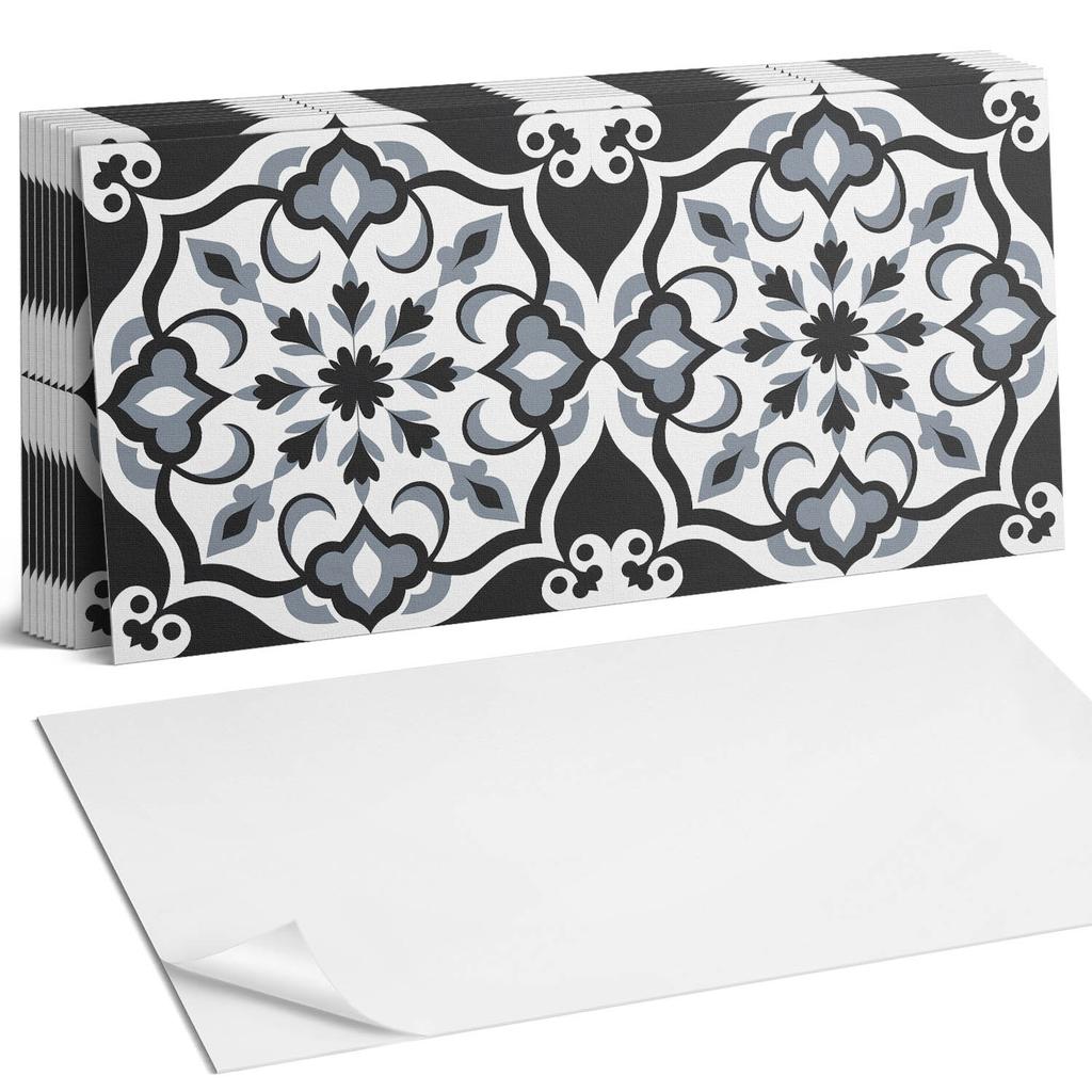 Dekor Ścienne Kafelki Pcv Ze Wzorem Do Pokoju Wzór Kwiatowy Z Ornamentami 10X40X20 Cm