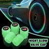 For Car Fluorescent Green Glowing Luminous Valve Stem Caps GRsport Yaris Corolla Rav4 CHR Auris Cruiser Highlander