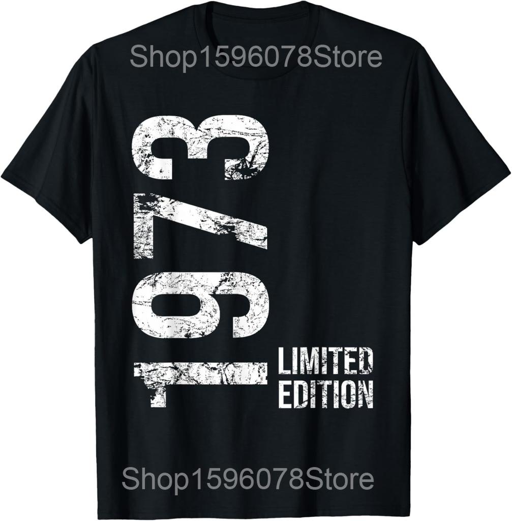 Made In 1973 Birthday Gifts 52 Years Old 52nd Bday Present T Shirt Men Cotton Humor Tee Shirt Short Sleeve Unisex Loose Clothing